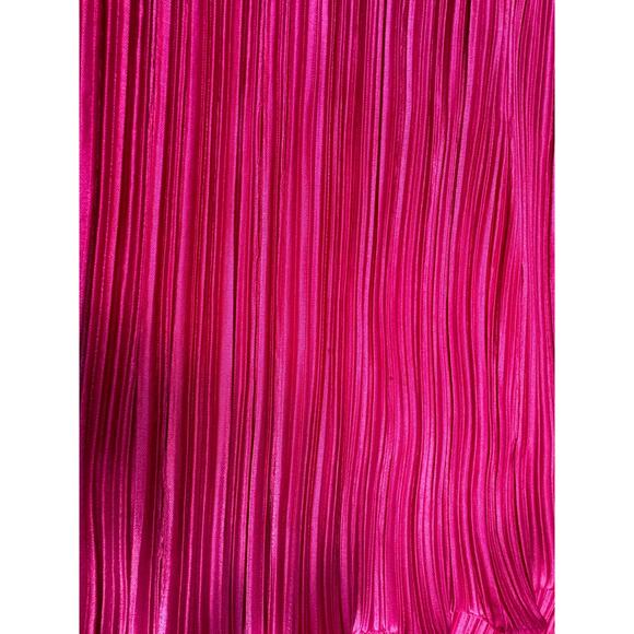 Vintage After Dark Dress Womens Medium Cocktail Micro Pleated Tiered Pink - Picture 5 of 10